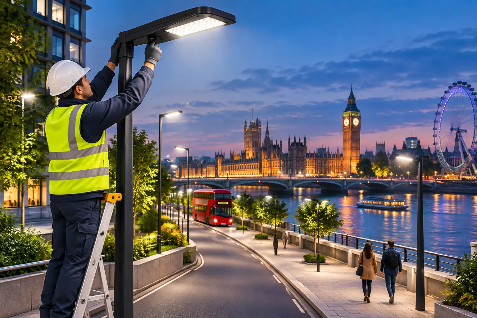 LED Lighting Installation for Safer London Spaces